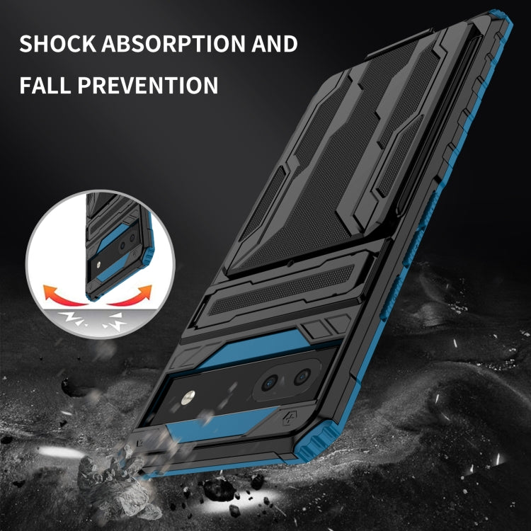 For Google Pixel 6a Armor Card PC + TPU Phone Case