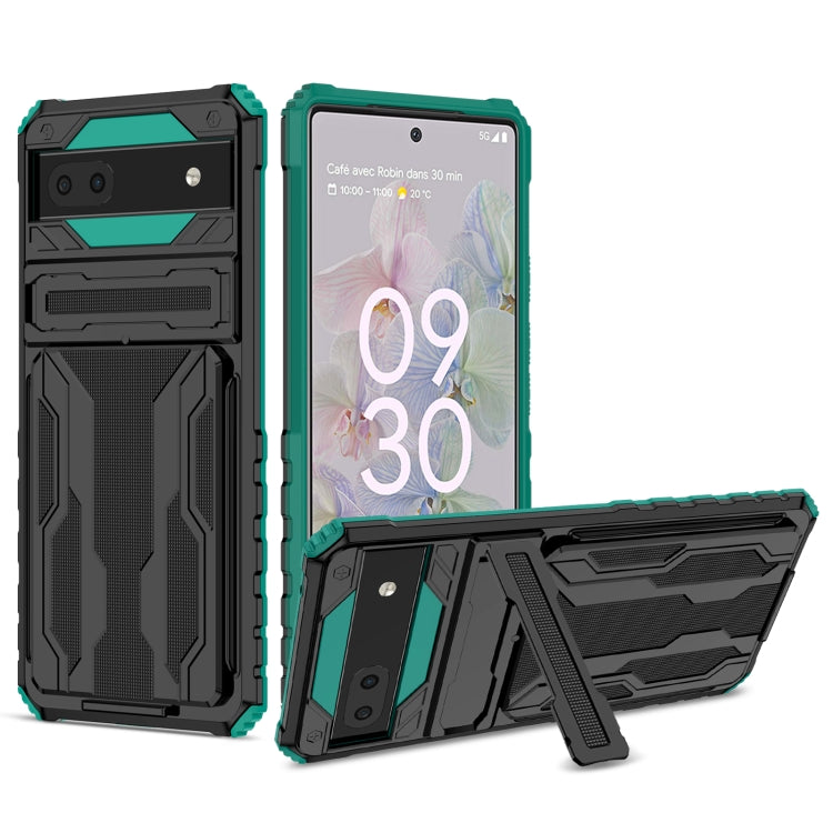 For Google Pixel 6a Armor Card PC + TPU Phone Case