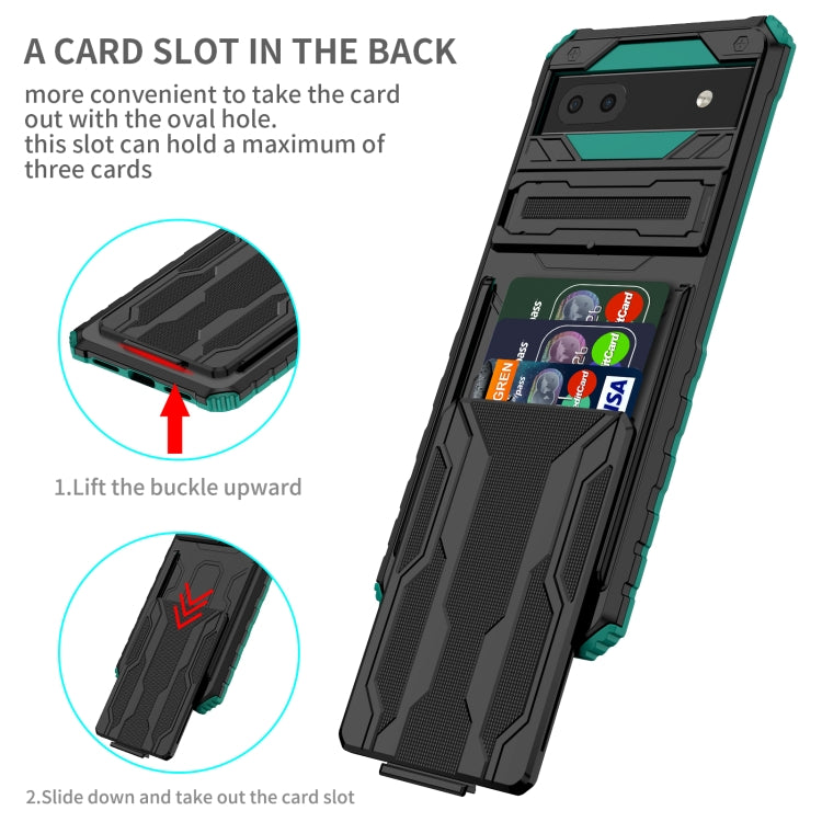 For Google Pixel 6a Armor Card PC + TPU Phone Case
