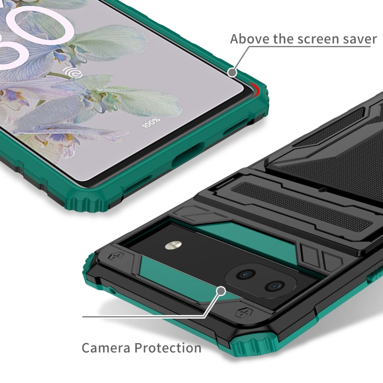 For Google Pixel 6a Armor Card PC + TPU Phone Case
