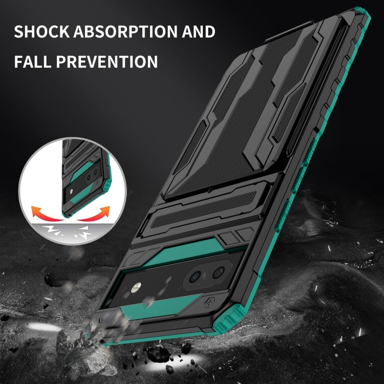 For Google Pixel 6a Armor Card PC + TPU Phone Case