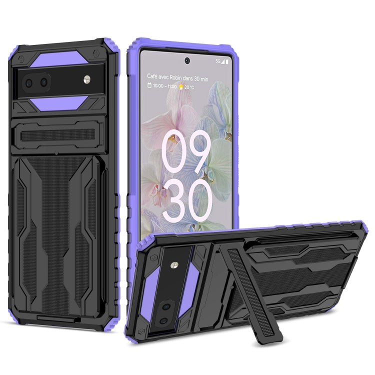 For Google Pixel 6a Armor Card PC + TPU Phone Case