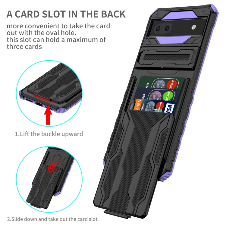For Google Pixel 6a Armor Card PC + TPU Phone Case
