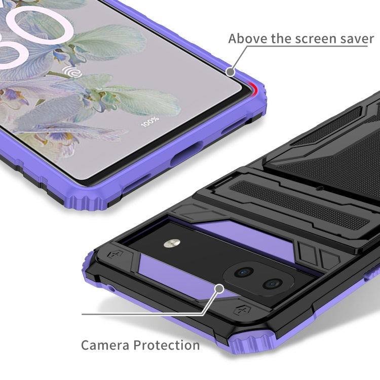 For Google Pixel 6a Armor Card PC + TPU Phone Case