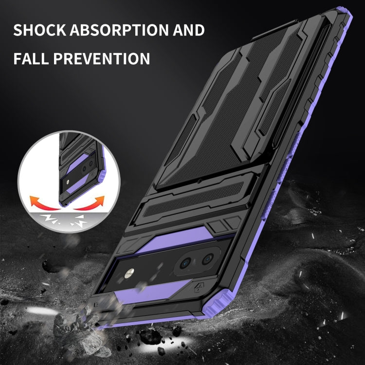 For Google Pixel 6a Armor Card PC + TPU Phone Case