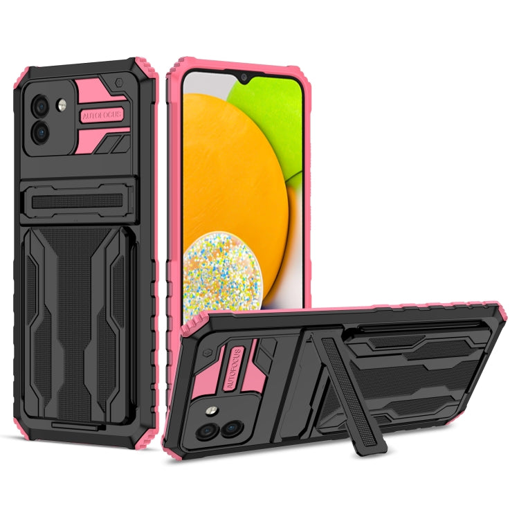 For Samsung Galaxy A03s 166mm Version Armor Card PC + TPU Phone Case