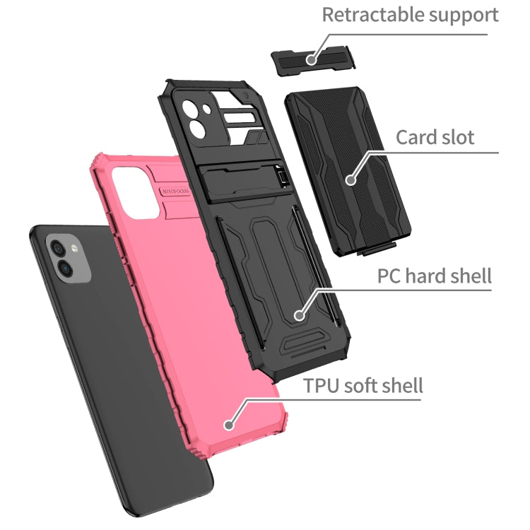 For Samsung Galaxy A03s 166mm Version Armor Card PC + TPU Phone Case