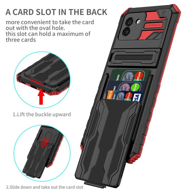 For Samsung Galaxy A03s 166mm Version Armor Card PC + TPU Phone Case