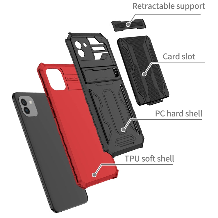 For Samsung Galaxy A03s 166mm Version Armor Card PC + TPU Phone Case