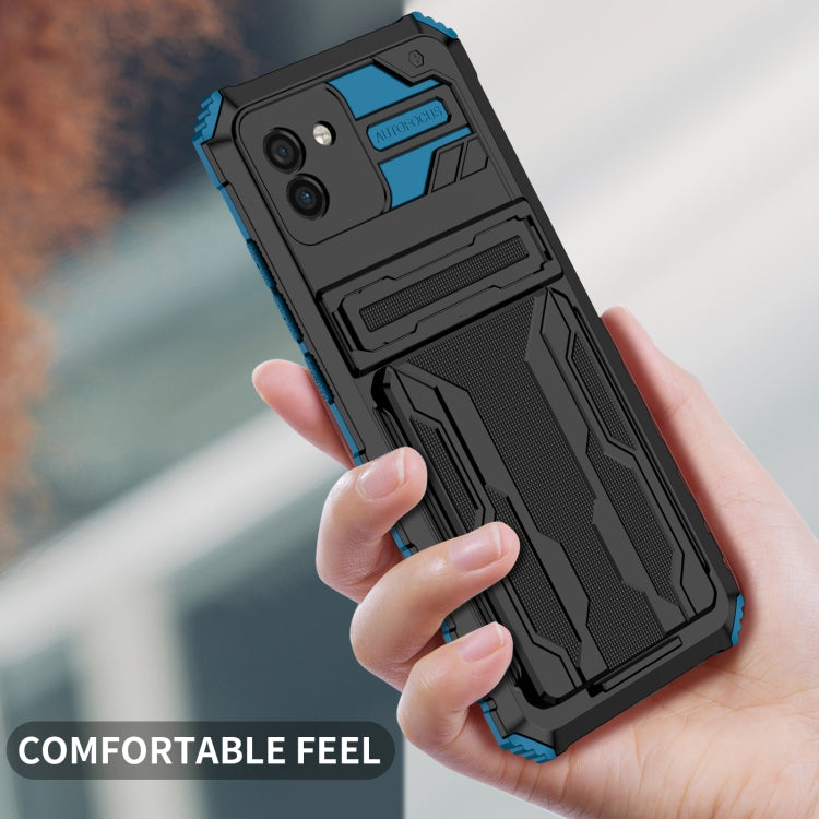 For Samsung Galaxy A03s 166mm Version Armor Card PC + TPU Phone Case