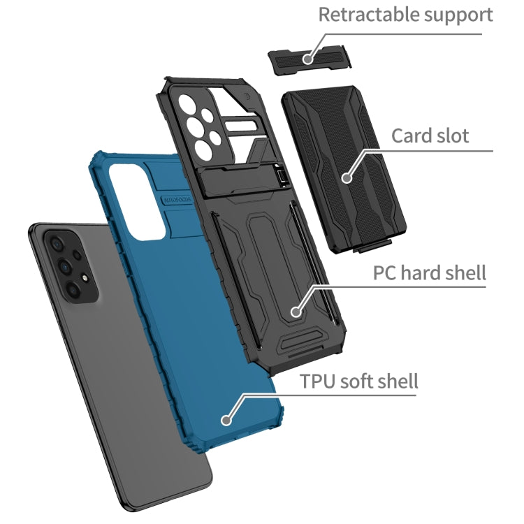 For Samsung Galaxy A33 5G Armor Card PC + TPU Phone Case