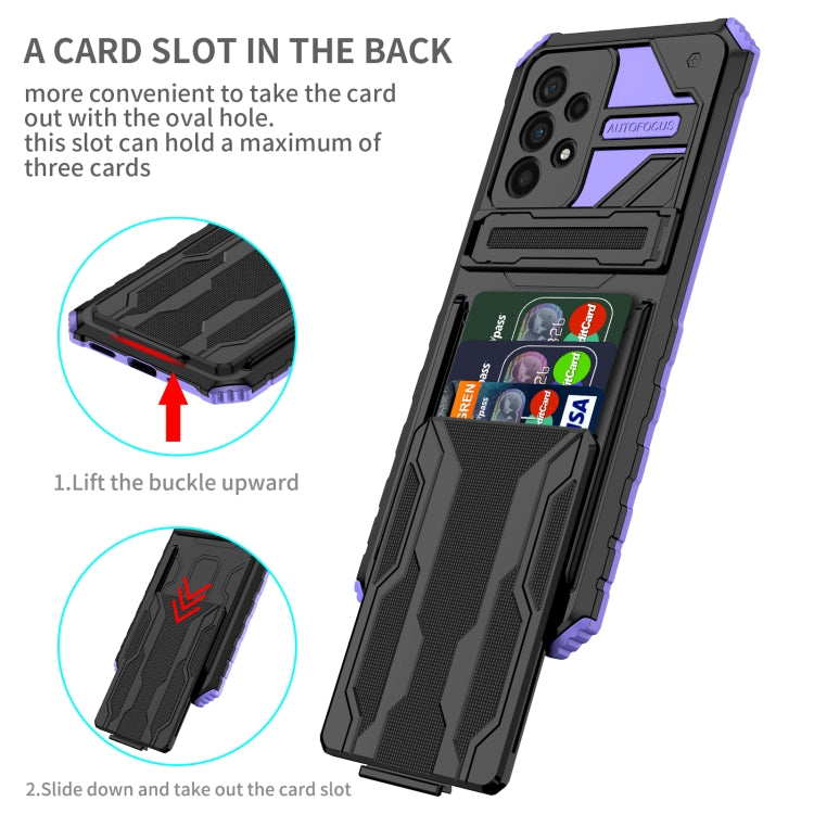For Samsung Galaxy A33 5G Armor Card PC + TPU Phone Case
