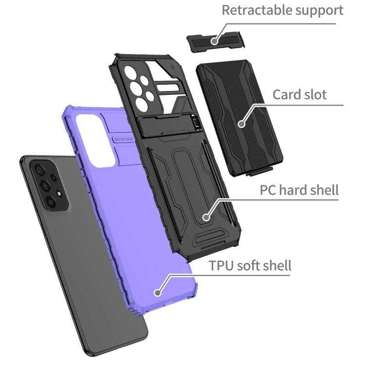 For Samsung Galaxy A33 5G Armor Card PC + TPU Phone Case