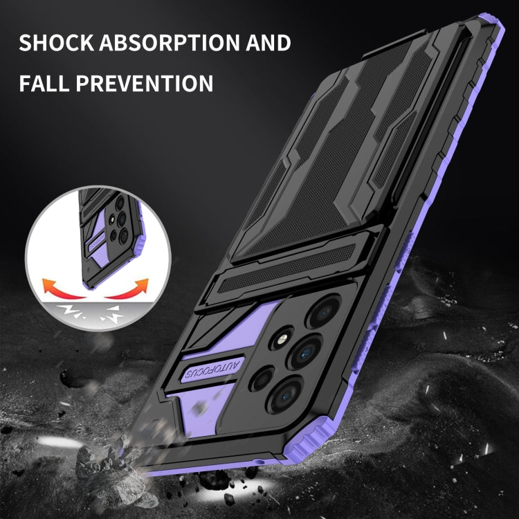 For Samsung Galaxy A53 5G Armor Card PC + TPU Phone Case