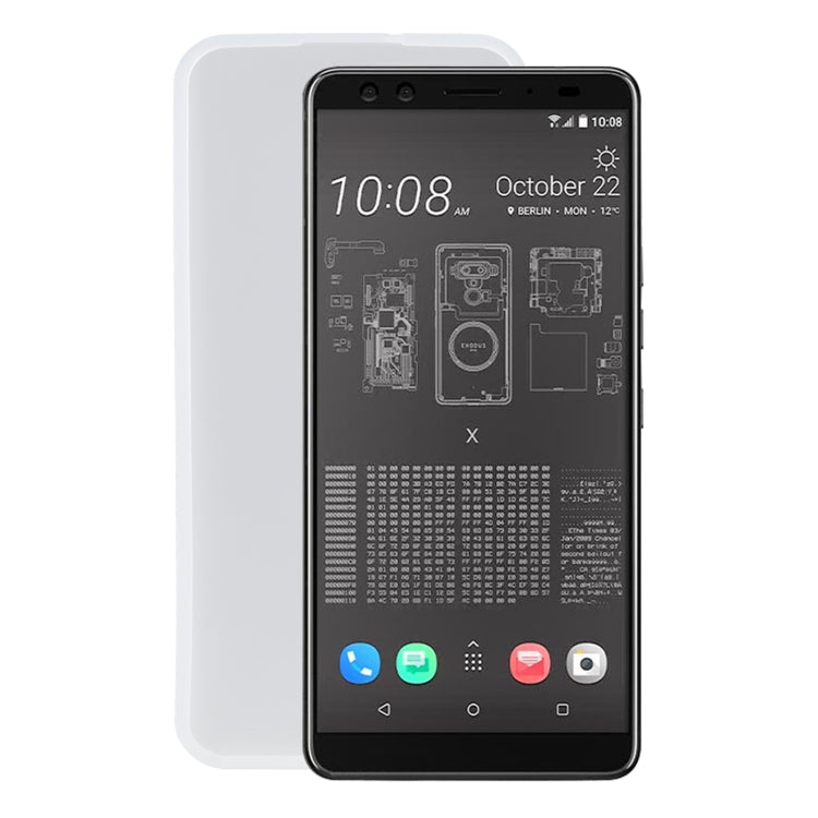TPU Phone Case For HTC EXODUS 1 - Binance Edition(Transparent White)