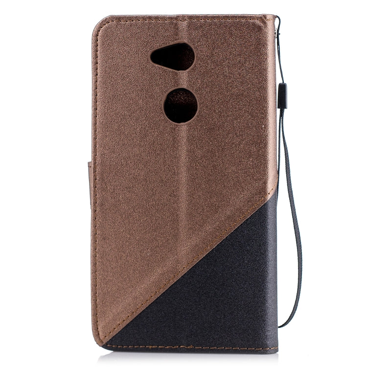 For Sony Xperia L2 Matching Color Frosted Texture Horizontal Flip PU Leather Case with Holder & Card Slots & Lanyard