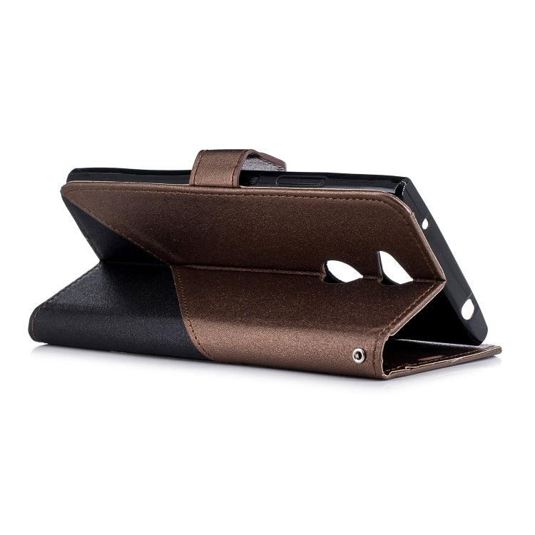 For Sony Xperia L2 Matching Color Frosted Texture Horizontal Flip PU Leather Case with Holder & Card Slots & Lanyard