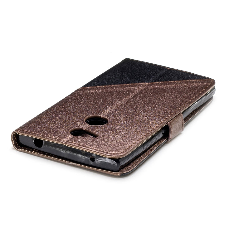 For Sony Xperia L2 Matching Color Frosted Texture Horizontal Flip PU Leather Case with Holder & Card Slots & Lanyard