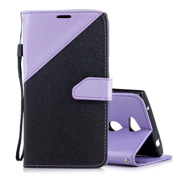 For Sony Xperia L2 Matching Color Frosted Texture Horizontal Flip PU Leather Case with Holder & Card Slots & Lanyard