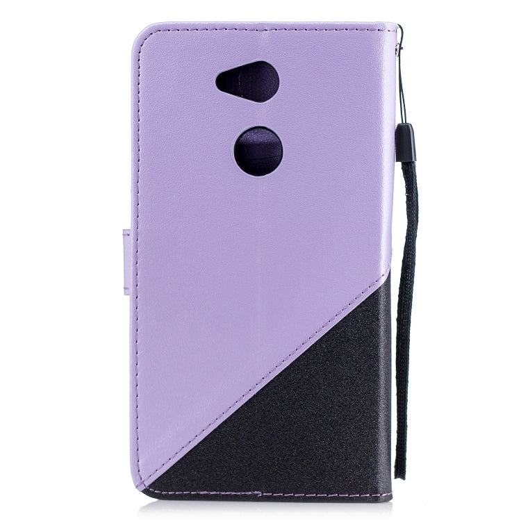 For Sony Xperia L2 Matching Color Frosted Texture Horizontal Flip PU Leather Case with Holder & Card Slots & Lanyard