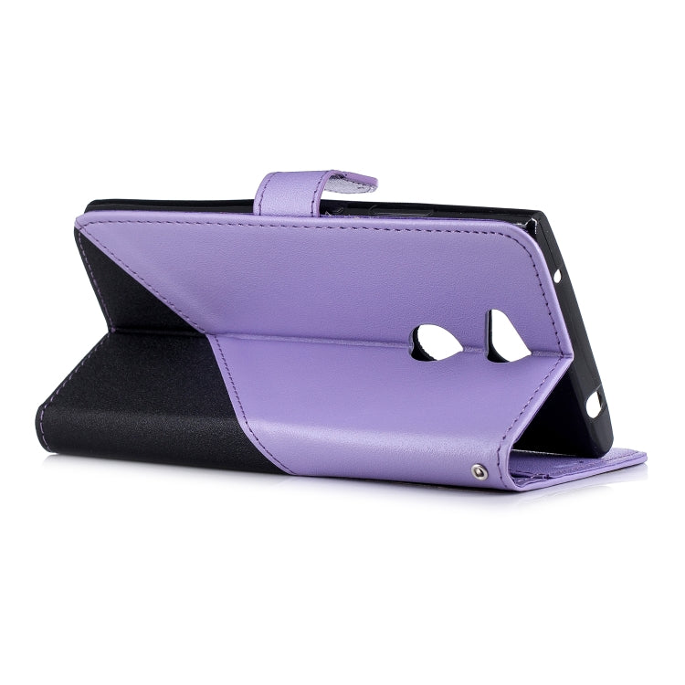 For Sony Xperia L2 Matching Color Frosted Texture Horizontal Flip PU Leather Case with Holder & Card Slots & Lanyard