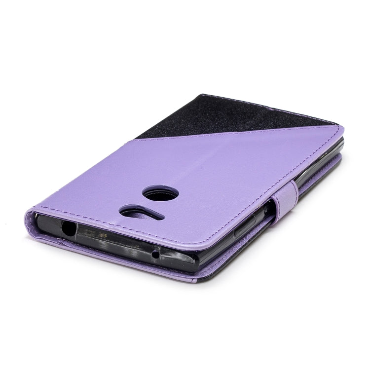 For Sony Xperia L2 Matching Color Frosted Texture Horizontal Flip PU Leather Case with Holder & Card Slots & Lanyard