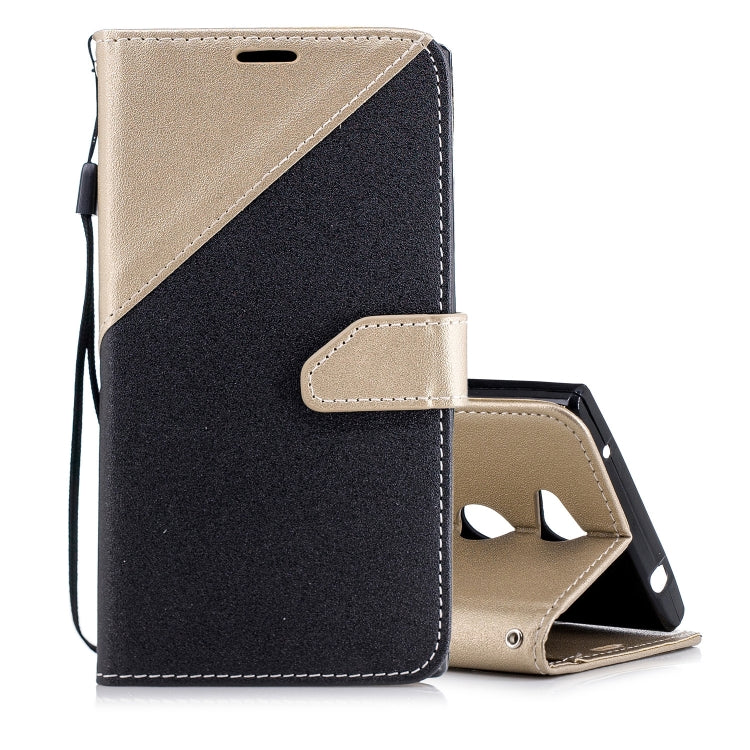For Sony Xperia L2 Matching Color Frosted Texture Horizontal Flip PU Leather Case with Holder & Card Slots & Lanyard