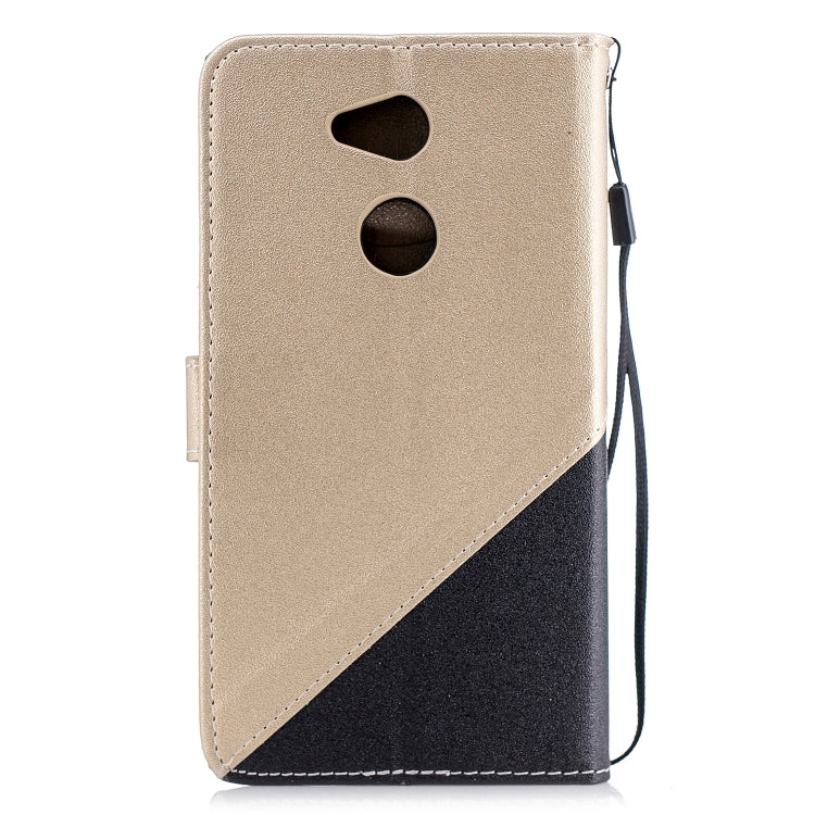 For Sony Xperia L2 Matching Color Frosted Texture Horizontal Flip PU Leather Case with Holder & Card Slots & Lanyard