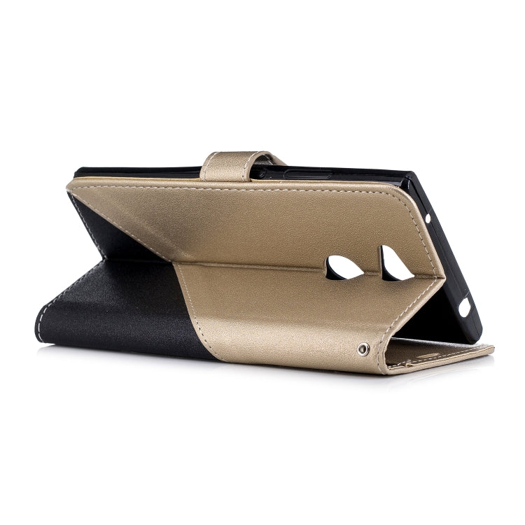 For Sony Xperia L2 Matching Color Frosted Texture Horizontal Flip PU Leather Case with Holder & Card Slots & Lanyard