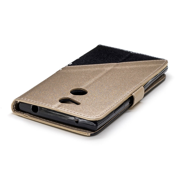 For Sony Xperia L2 Matching Color Frosted Texture Horizontal Flip PU Leather Case with Holder & Card Slots & Lanyard