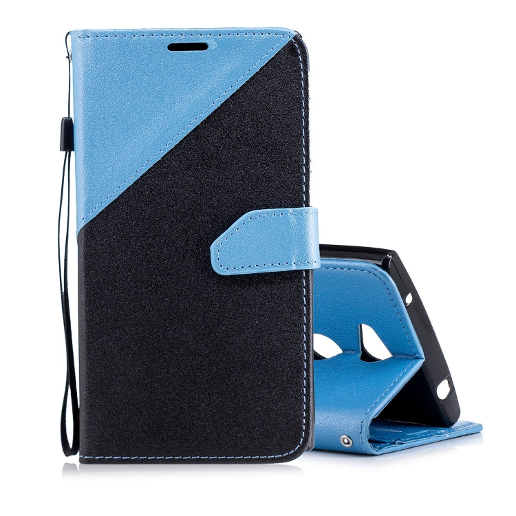 For Sony Xperia L2 Matching Color Frosted Texture Horizontal Flip PU Leather Case with Holder & Card Slots & Lanyard