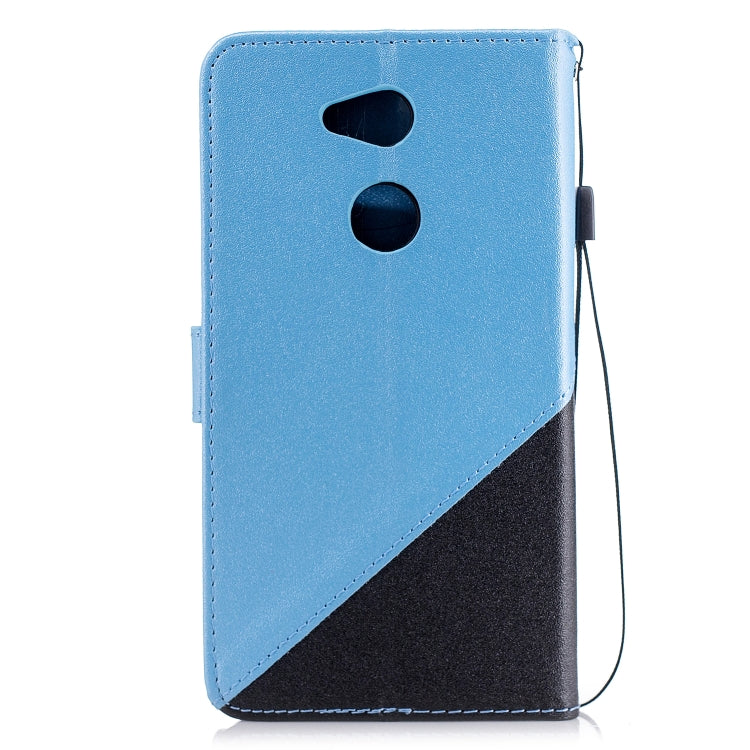For Sony Xperia L2 Matching Color Frosted Texture Horizontal Flip PU Leather Case with Holder & Card Slots & Lanyard
