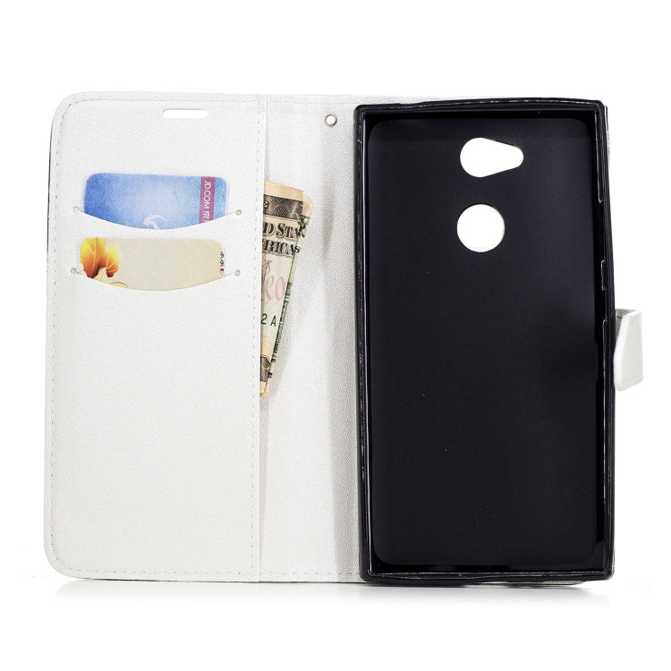 For Sony Xperia L2 Matching Color Frosted Texture Horizontal Flip PU Leather Case with Holder & Card Slots & Lanyard