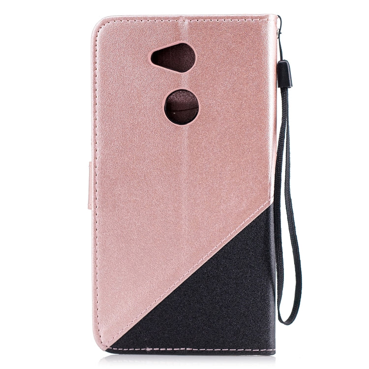 For Sony Xperia L2 Matching Color Frosted Texture Horizontal Flip PU Leather Case with Holder & Card Slots & Lanyard