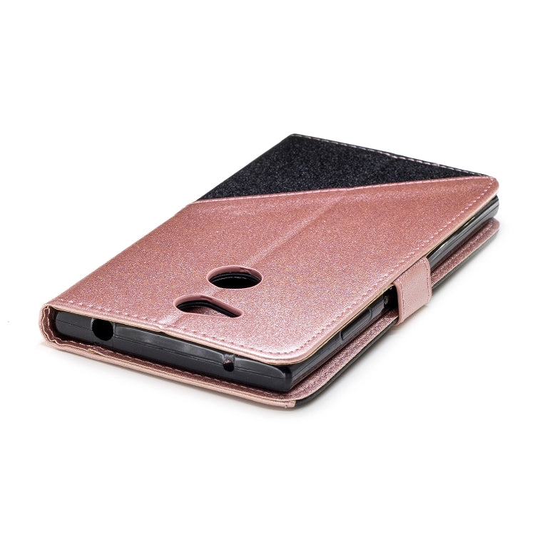For Sony Xperia L2 Matching Color Frosted Texture Horizontal Flip PU Leather Case with Holder & Card Slots & Lanyard