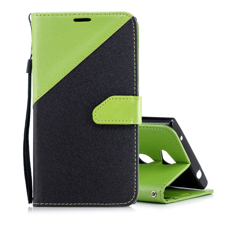 For Sony Xperia L2 Matching Color Frosted Texture Horizontal Flip PU Leather Case with Holder & Card Slots & Lanyard