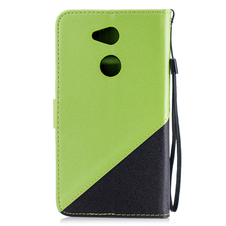 For Sony Xperia L2 Matching Color Frosted Texture Horizontal Flip PU Leather Case with Holder & Card Slots & Lanyard