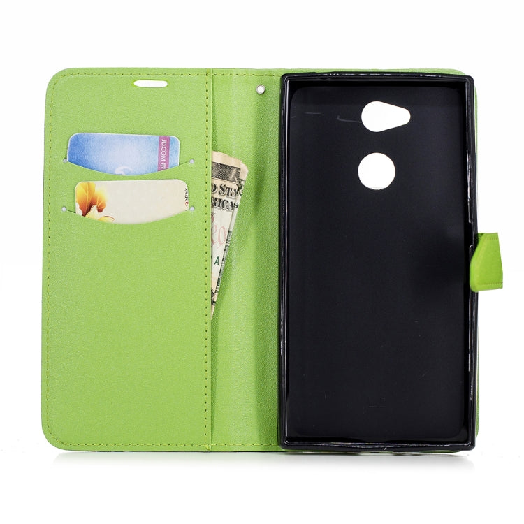For Sony Xperia L2 Matching Color Frosted Texture Horizontal Flip PU Leather Case with Holder & Card Slots & Lanyard