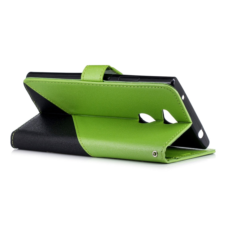 For Sony Xperia L2 Matching Color Frosted Texture Horizontal Flip PU Leather Case with Holder & Card Slots & Lanyard