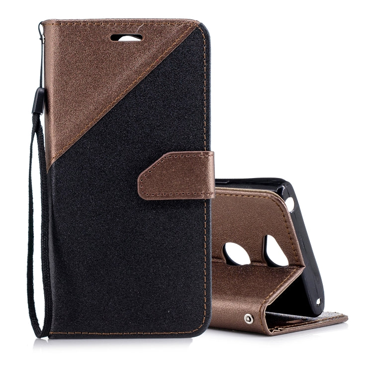 For Sony Xperia XA2 Matching Color Frosted Texture Horizontal Flip PU Leather Case with Holder & Card Slots & Lanyard