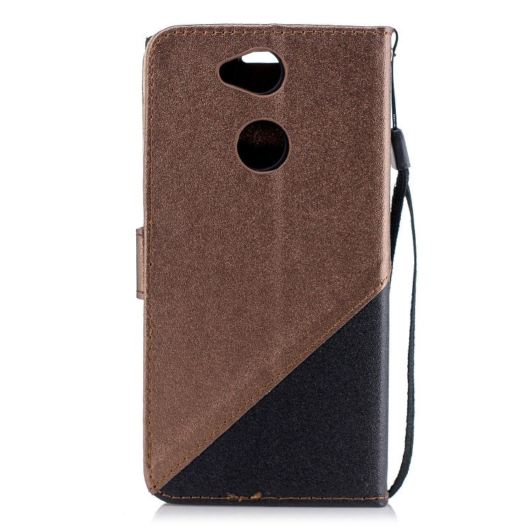 For Sony Xperia XA2 Matching Color Frosted Texture Horizontal Flip PU Leather Case with Holder & Card Slots & Lanyard