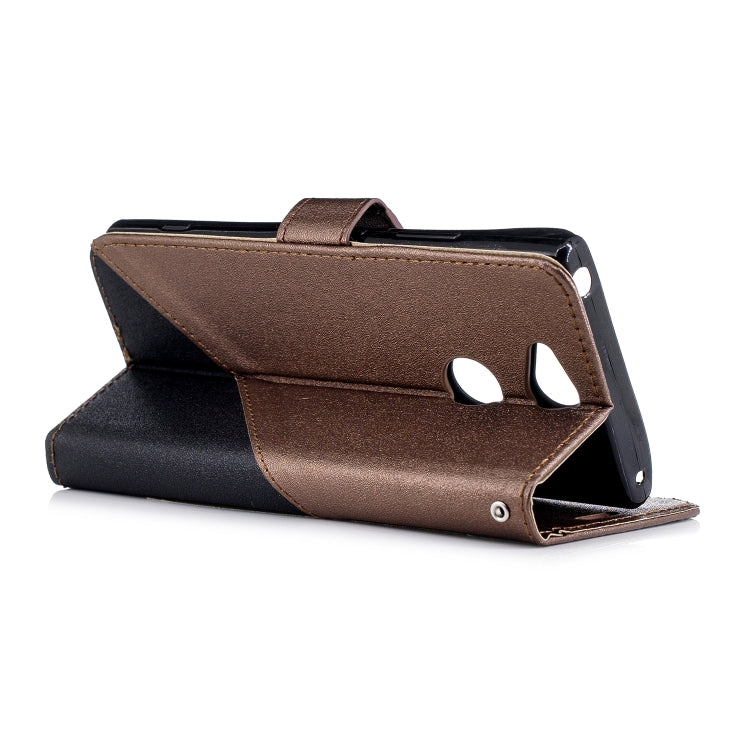 For Sony Xperia XA2 Matching Color Frosted Texture Horizontal Flip PU Leather Case with Holder & Card Slots & Lanyard