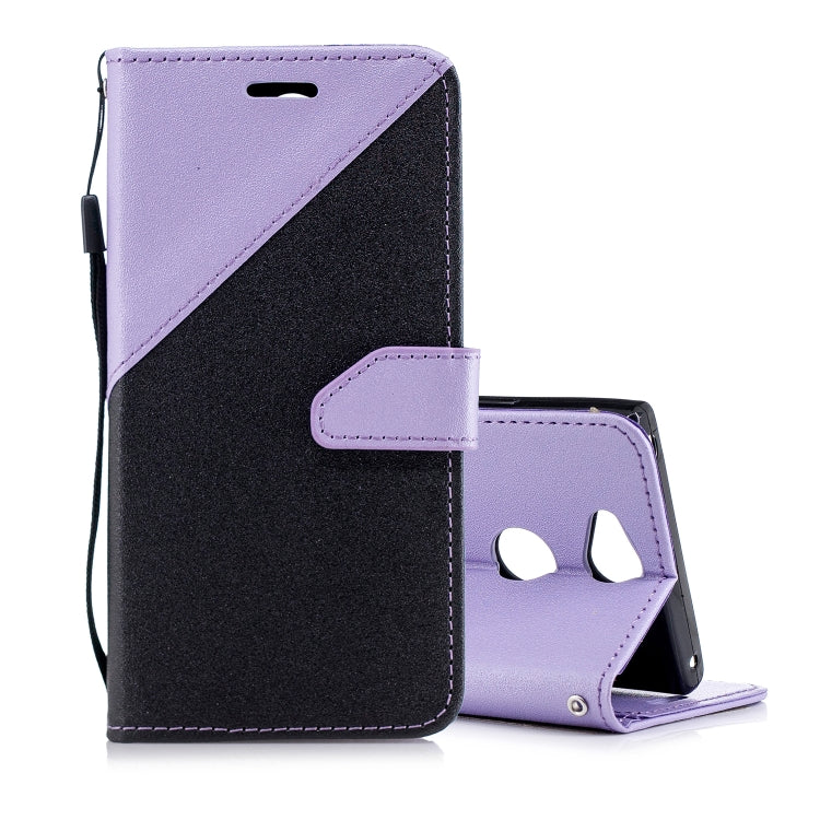 For Sony Xperia XA2 Matching Color Frosted Texture Horizontal Flip PU Leather Case with Holder & Card Slots & Lanyard