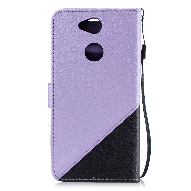 For Sony Xperia XA2 Matching Color Frosted Texture Horizontal Flip PU Leather Case with Holder & Card Slots & Lanyard