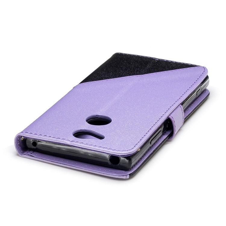 For Sony Xperia XA2 Matching Color Frosted Texture Horizontal Flip PU Leather Case with Holder & Card Slots & Lanyard