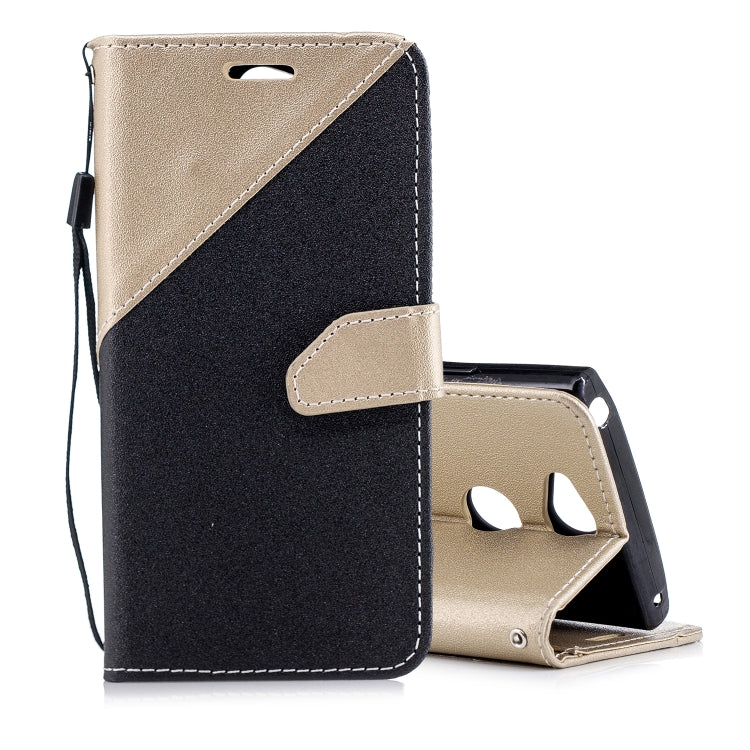 For Sony Xperia XA2 Matching Color Frosted Texture Horizontal Flip PU Leather Case with Holder & Card Slots & Lanyard