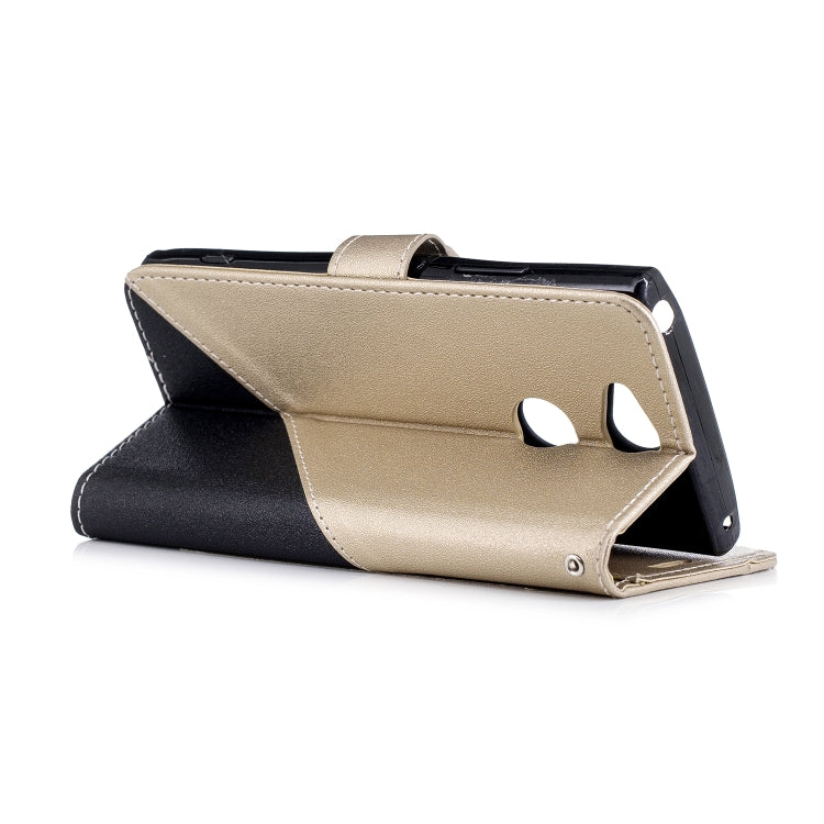For Sony Xperia XA2 Matching Color Frosted Texture Horizontal Flip PU Leather Case with Holder & Card Slots & Lanyard