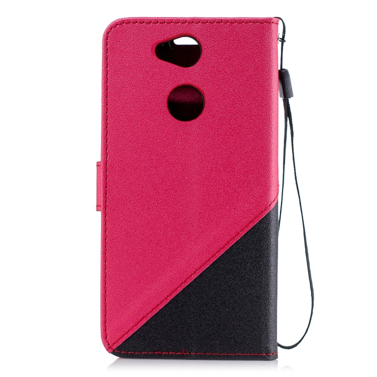 For Sony Xperia XA2 Matching Color Frosted Texture Horizontal Flip PU Leather Case with Holder & Card Slots & Lanyard
