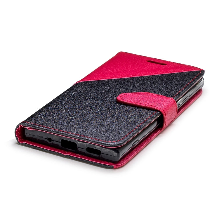For Sony Xperia XA2 Matching Color Frosted Texture Horizontal Flip PU Leather Case with Holder & Card Slots & Lanyard