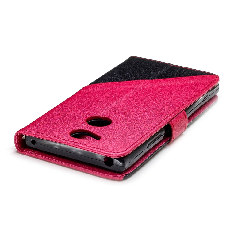 For Sony Xperia XA2 Matching Color Frosted Texture Horizontal Flip PU Leather Case with Holder & Card Slots & Lanyard